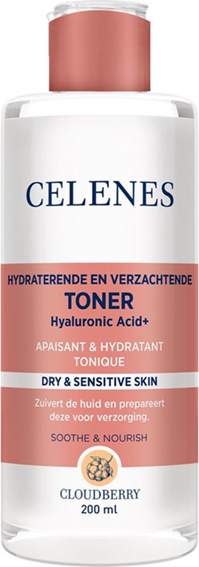 Тонік заспокоючий з морошкою для сухої та чутливої шкіри Cloudberry Celenes, 200 мл