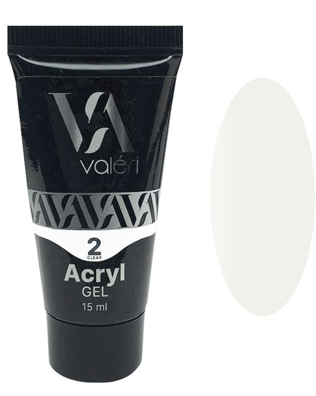 Акрил-гель для нарощування 02 Acryl Gel VALERI, 15 мл
