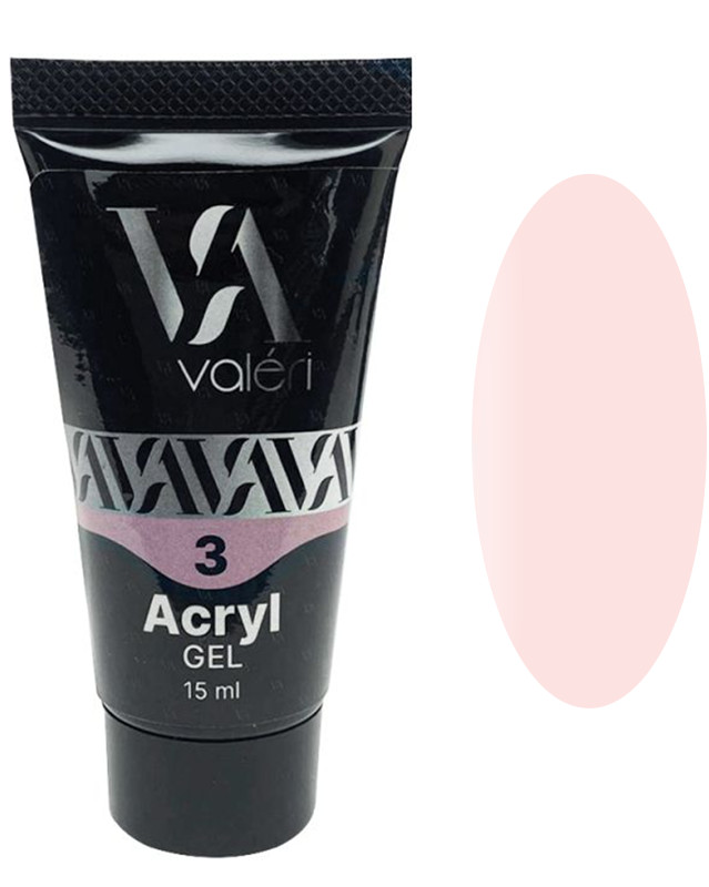 Акрил-гель для нарощування 03 Acryl Gel VALERI, 15 мл