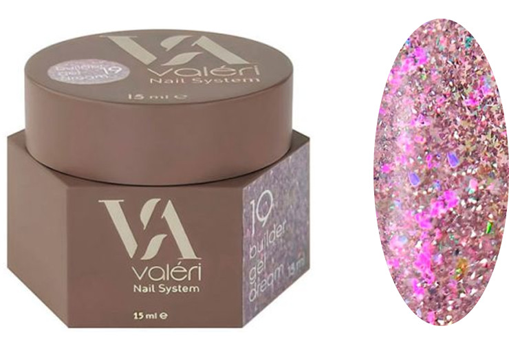 Гель для наращивания 19 Builder Gel Dream VALERI, 15 мл