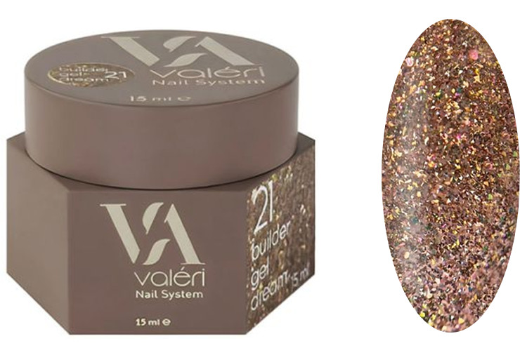 Гель для наращивания 21 Builder Gel Dream VALERI, 15 мл