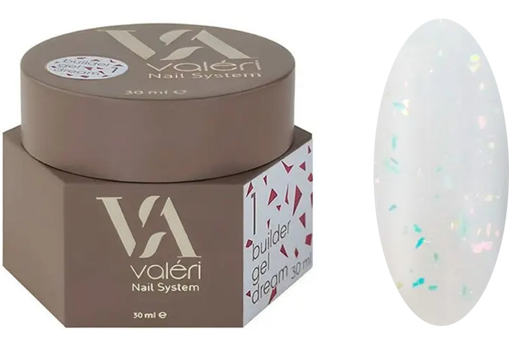 Гель для наращивания 01 Builder Gel Dream VALERI, 30 мл