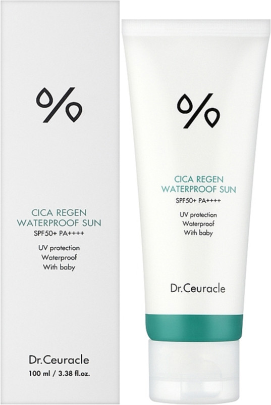 Сонцезахисний крем з центелою азіацькою водостійкий Dr.Ceuracle Cica Regen Waterproof Sun SPF50+PA, 100 мл на beauty-prof.com Фото 2 Сонцезахисний крем з центелою азіацькою водостійкий Dr.Ceuracle Cica Regen Waterproof Sun SPF50+PA, 100 мл Фото 2