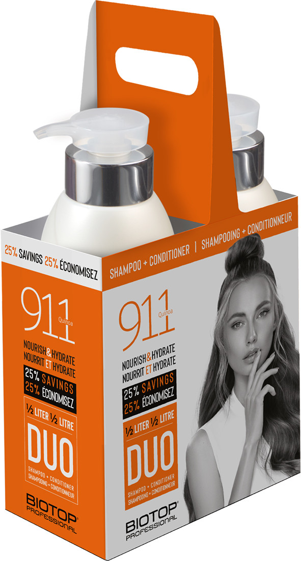 BIOTOP 911 Набір Quinoa duo (шампунь 500 мл + кондиционер для волос 500 мл)