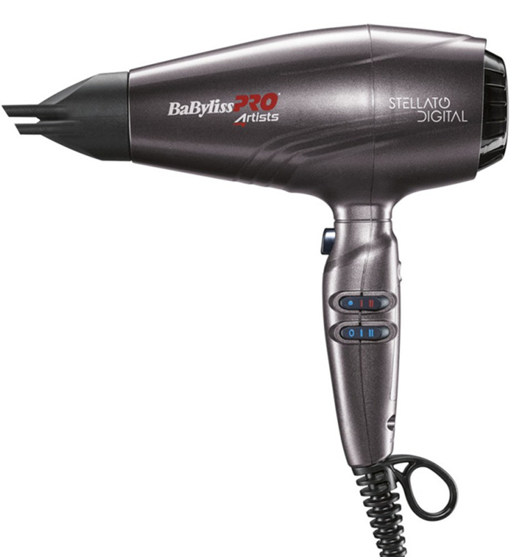 Фен для волосся BaByLiss STELLATO DGT 2400W сірий 7500IE