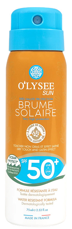 Спрей солнцезащитный ароматизированный SPF50+ Very High protection Sun Mist O'LYSEE, 75 мл