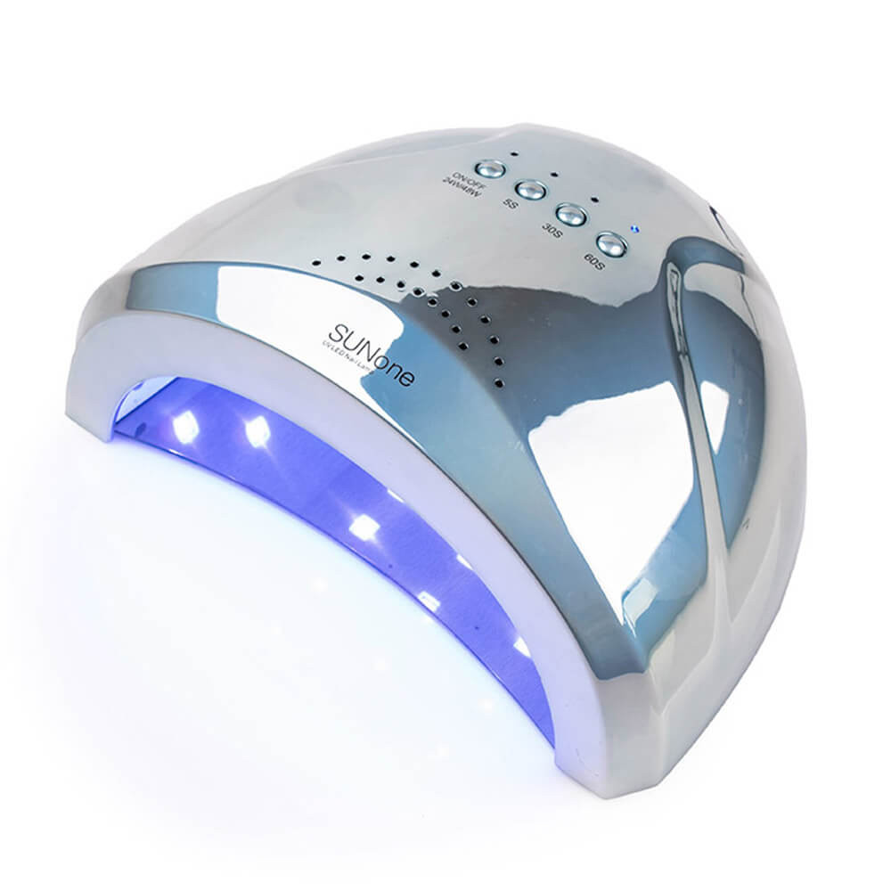 LED/UV Лампа SUN-1 STANDART (без дисплея) дзеркально-блакитна 48 Вт 