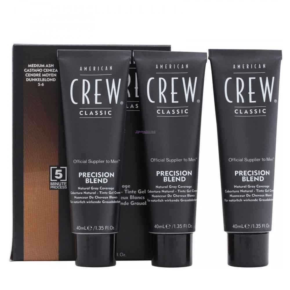 Система маскування сивини Precision Blend уровень 5–6 Medium Ash American Crew, 40 мл 
