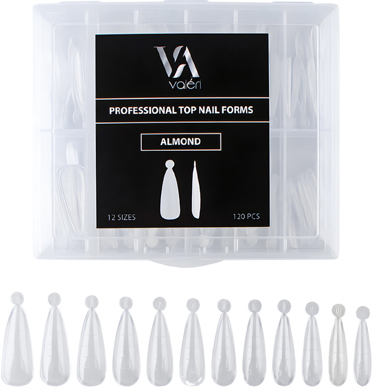Верхні форми для нарощування Nail Forms Almond Valeri, 120 шт на beauty-prof.com Верхні форми для нарощування Nail Forms Almond Valeri, 120 шт