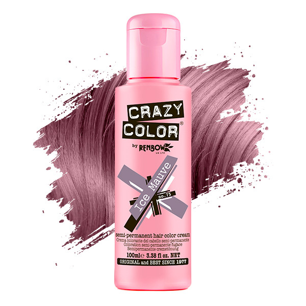 Тінт-фарба для волосся №75 айс-мауве сіро-фіолетовий Crazy Color, 100 мл