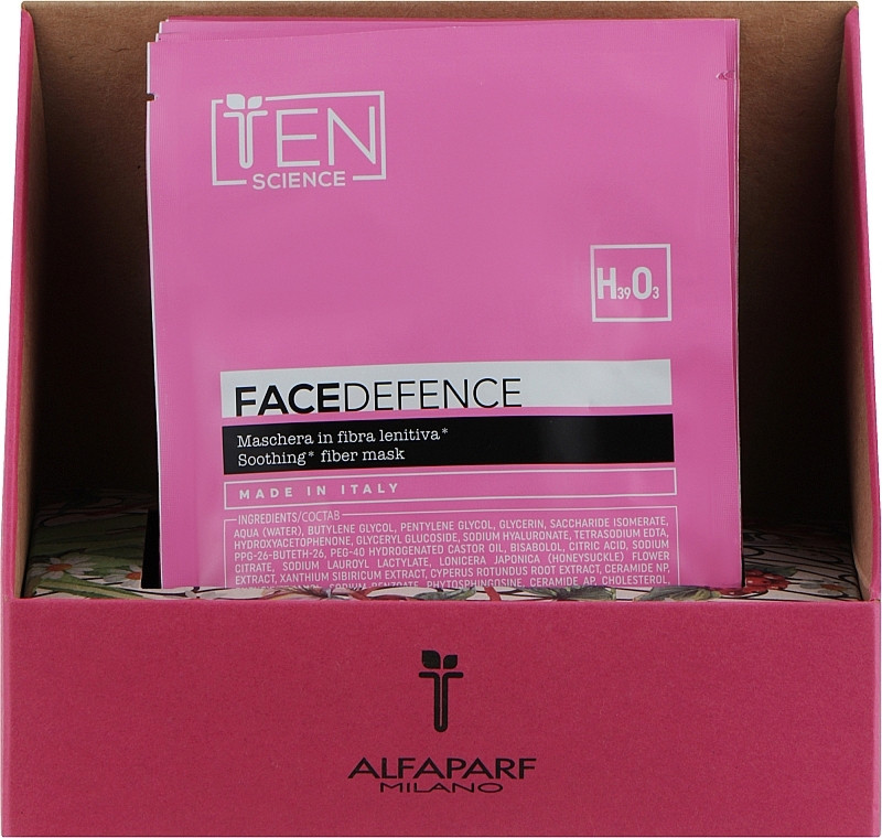 Маска инновационная волокнистая для чувствительной кожи Face Defence Biodegradable Fiber Mask Ten Science, 12 шт на beauty-prof.com Фото 2 Маска инновационная волокнистая для чувствительной кожи Face Defence Biodegradable Fiber Mask Ten Science, 12 шт Фото 2
