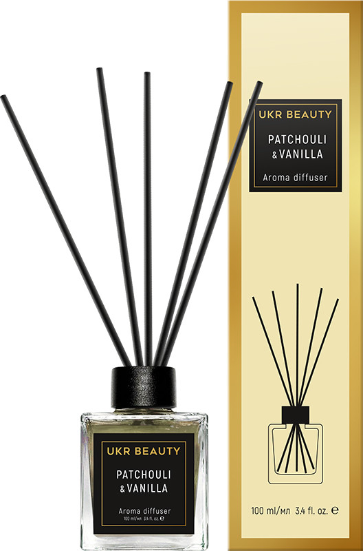 Аромадиффузор UKR BEAUTY Patchouli & Vanilla, 100 мл 