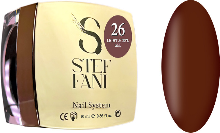Жидкий гель для ногтей Light Acryl Gel 26 Steffani, 10 мл