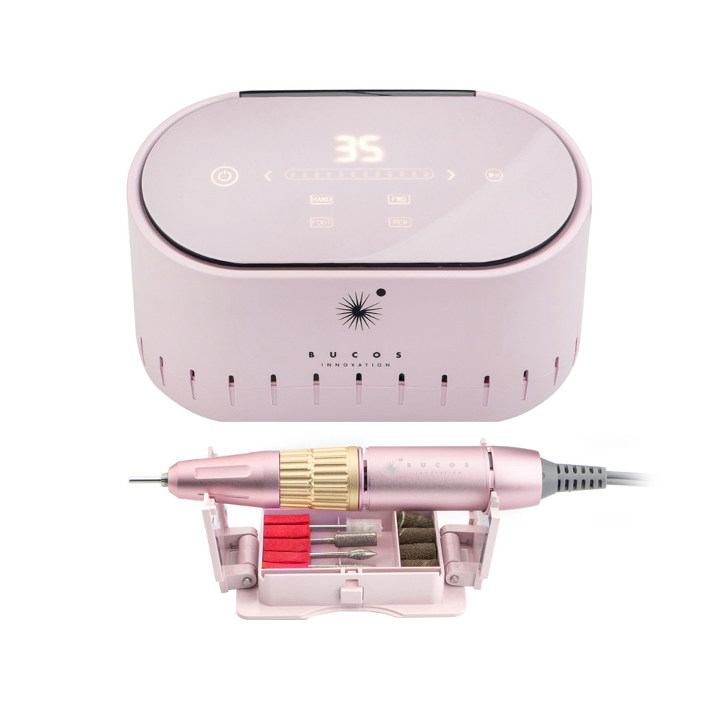 Фрезер для манікюру Bucos X3 Pro Light Pink на 65 Ват та 35000 об.