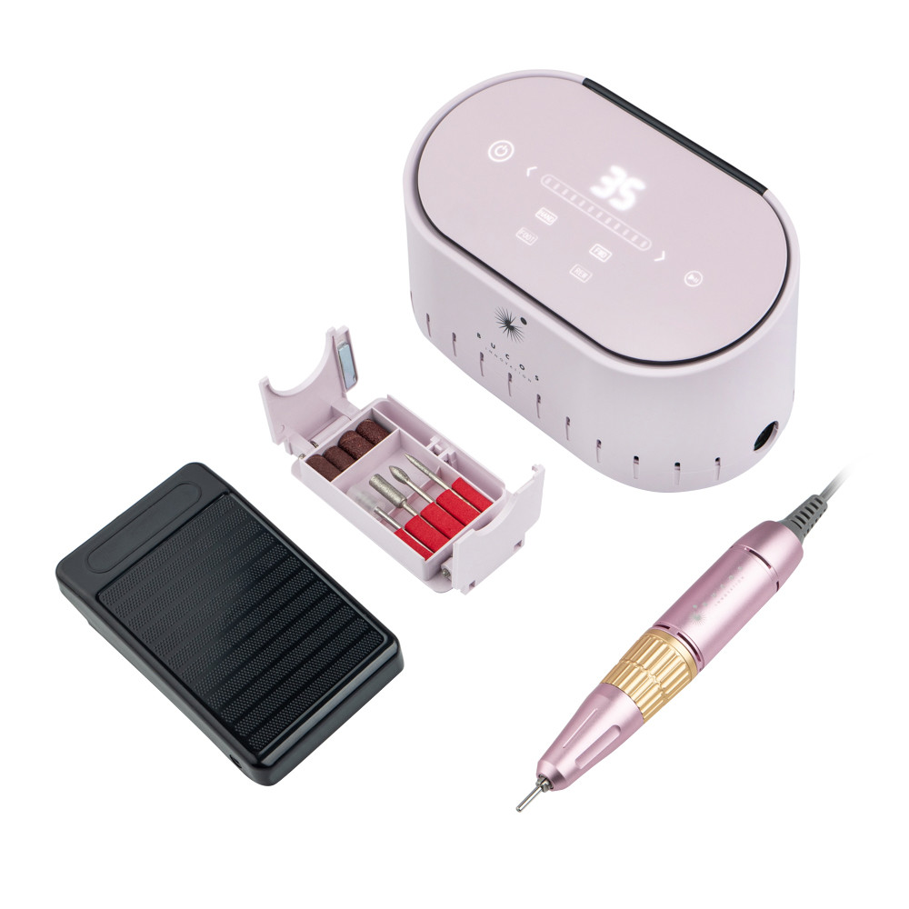 Фрезер для маникюра Bucos X3 Pro Light Pink на 65 Ватт и 35000 об.  Фото 2 