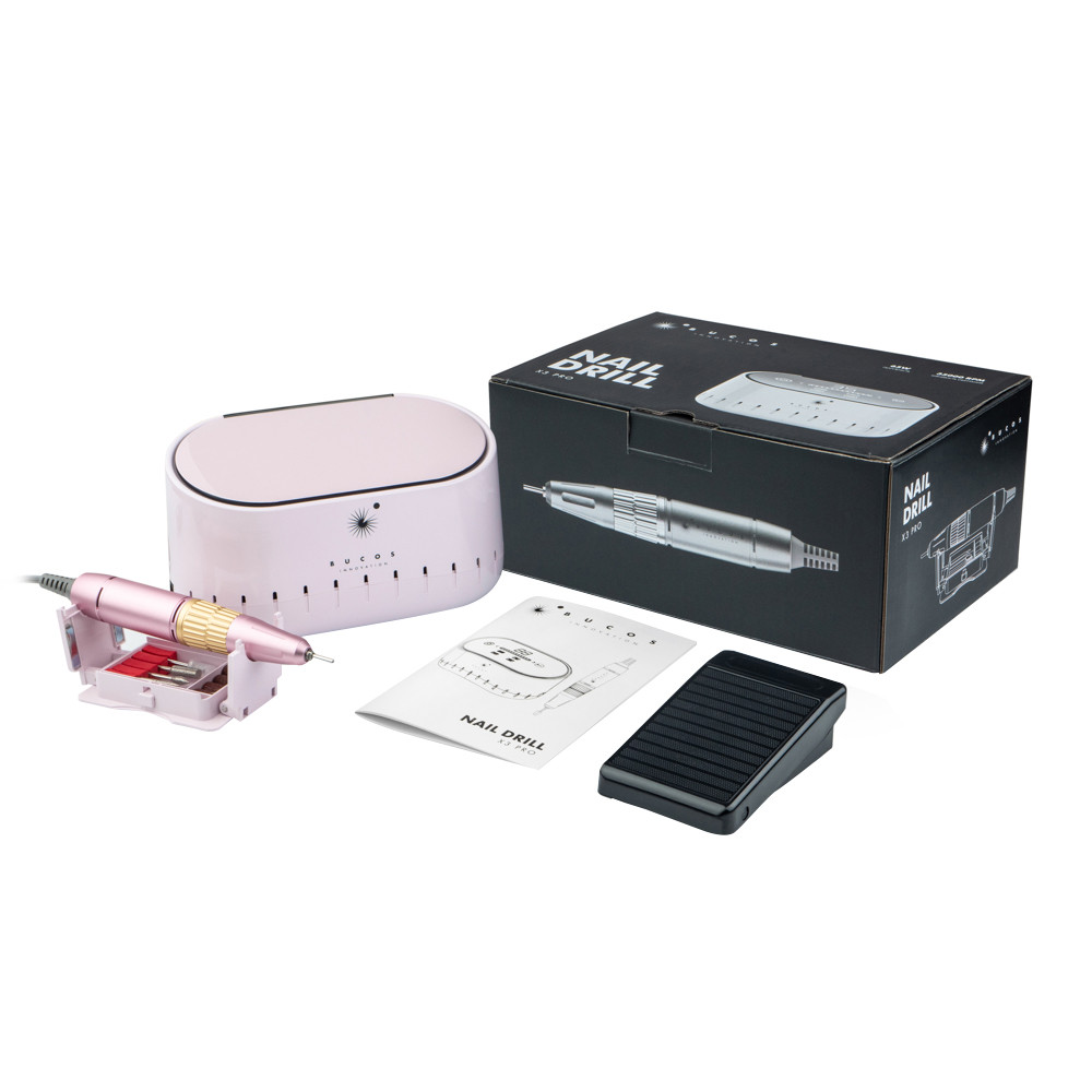 Фрезер для маникюра Bucos X3 Pro Light Pink на 65 Ватт и 35000 об.  Фото 5 