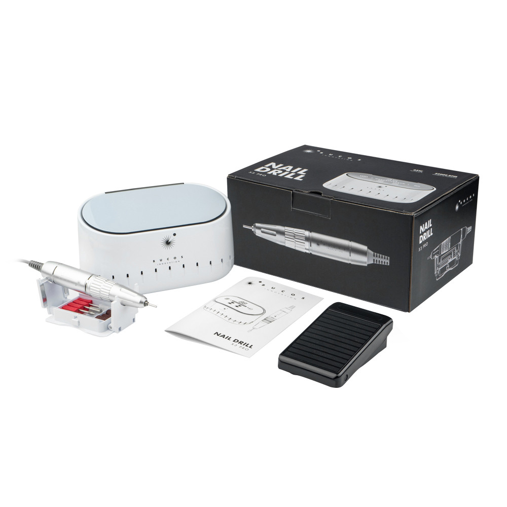Фрезер для маникюра Bucos X3 Pro White Pearl на 65 Ватт и 35000 об.  Фото 5 