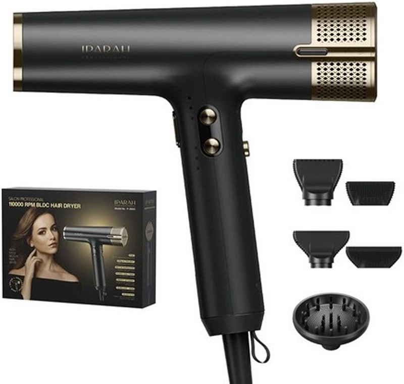 Фен профессиональный (4 уровня обдува) Black P-390G IPARAH на beauty-prof.com Фото 3 Фен профессиональный (4 уровня обдува) Black P-390G IPARAH Фото 3