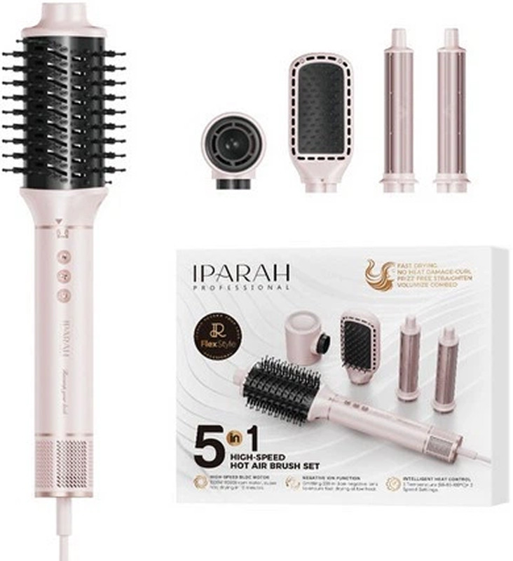 Фен-стайлер для волос 5 в 1 (5 насадок) Pink P-505P IPARAH на beauty-prof.com Фото 3 Фен-стайлер для волос 5 в 1 (5 насадок) Pink P-505P IPARAH Фото 3
