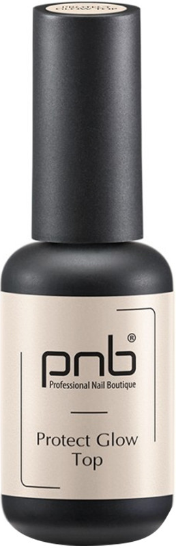 ТОП Закрепитель для гель-лака Защита Блеска с УФ фильтрами Protect Glow TOP PNB, 8 мл
