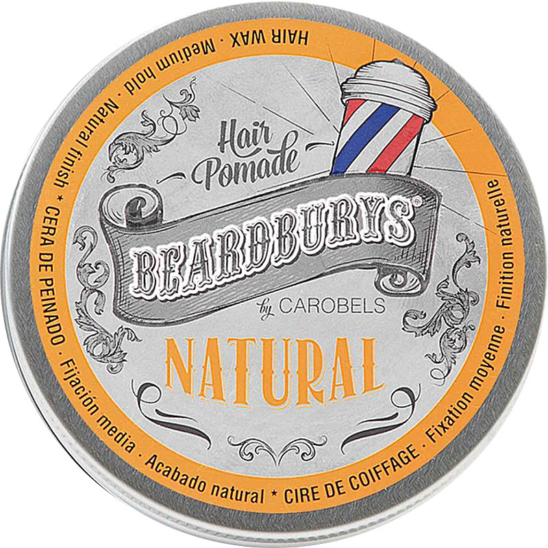 Помада NATURAL для волосся кремоподібна класична BEARDBURYS, 30 мл