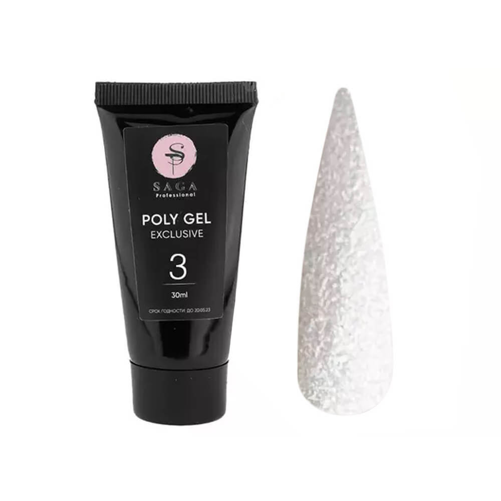 Полігель Poly Gel Exclusive №3 Saga Professional, 30 мл