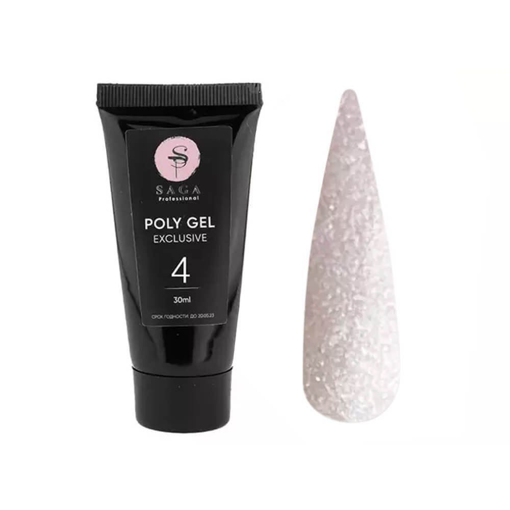Полігель Poly Gel Exclusive №4 Saga Professional, 30 мл