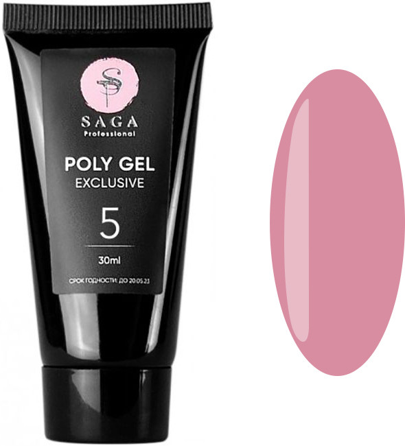 Полигель Poly Gel Exclusive №5 Saga Professional, 30 мл