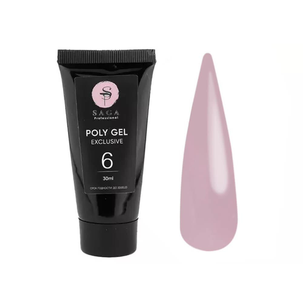 Полигель Poly Gel Exclusive №6 Saga Professional, 30 мл