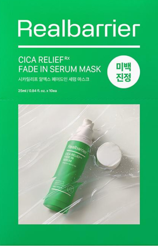 Маска тканинна заспокійлива Cicarelief Rx Fade In Serum Mask Real Barrier, 25 мл 