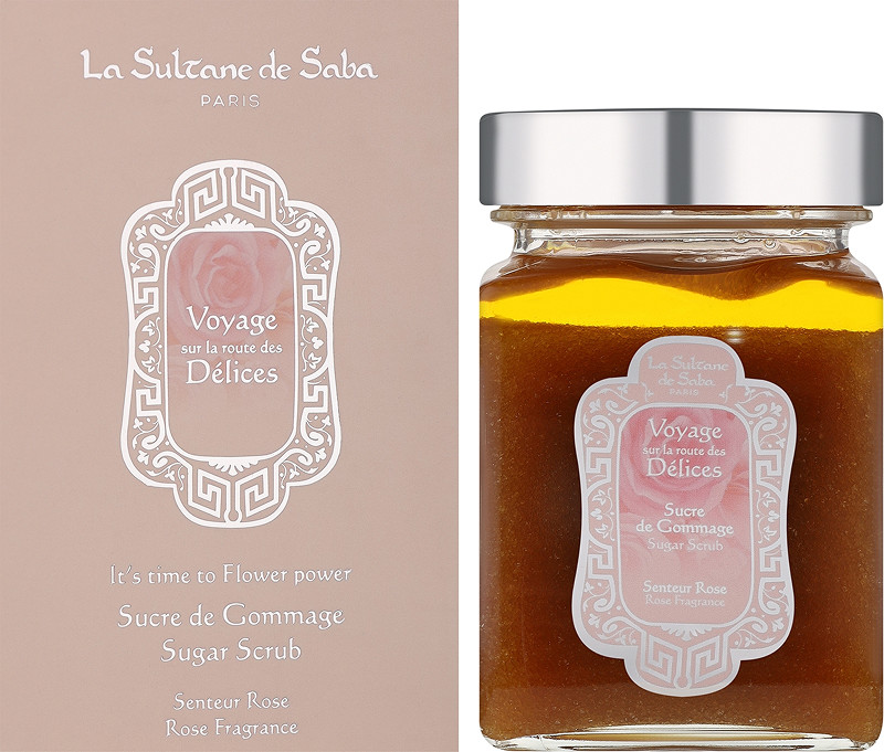 Скраб сахарный для тела Роза Sugar Scrub La Sultan De Saba, 300 мл  Фото 2 