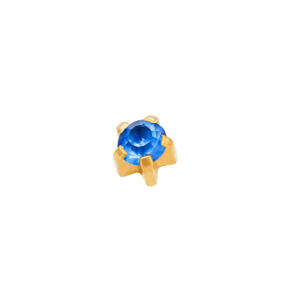Сережки для вух сапфір золото R 109 Y Studex, 3 мм
