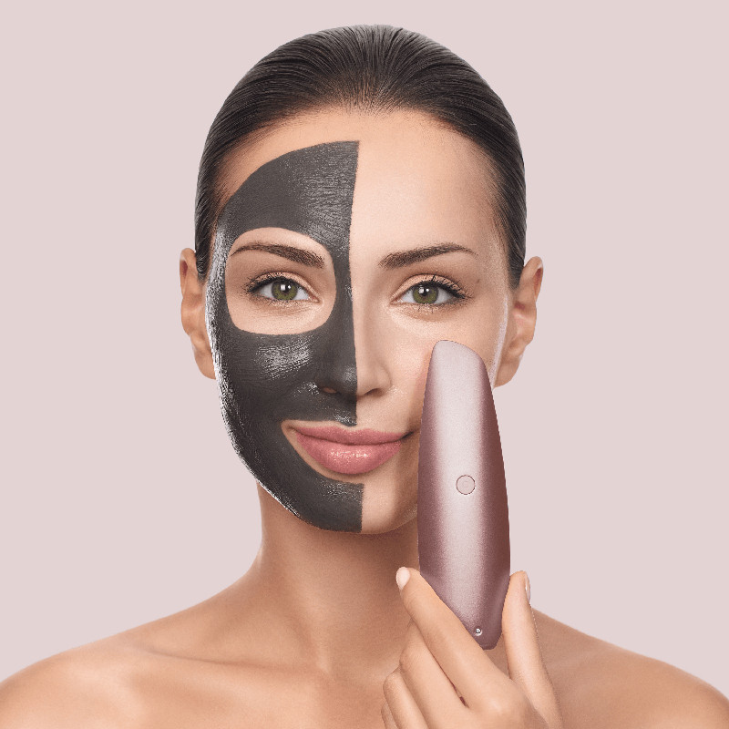 Бесконтактная магнитная пилинг маска GESKE Touchless Magnetic Peeling Mask 5 в 1 пудровый  Фото 4 