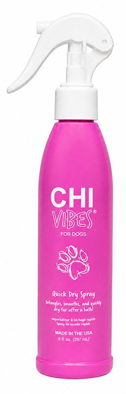 Спрей для швидкого висихання шерсті собак Quick Dry Spray Vibes For Dogs CHI, 237 мл