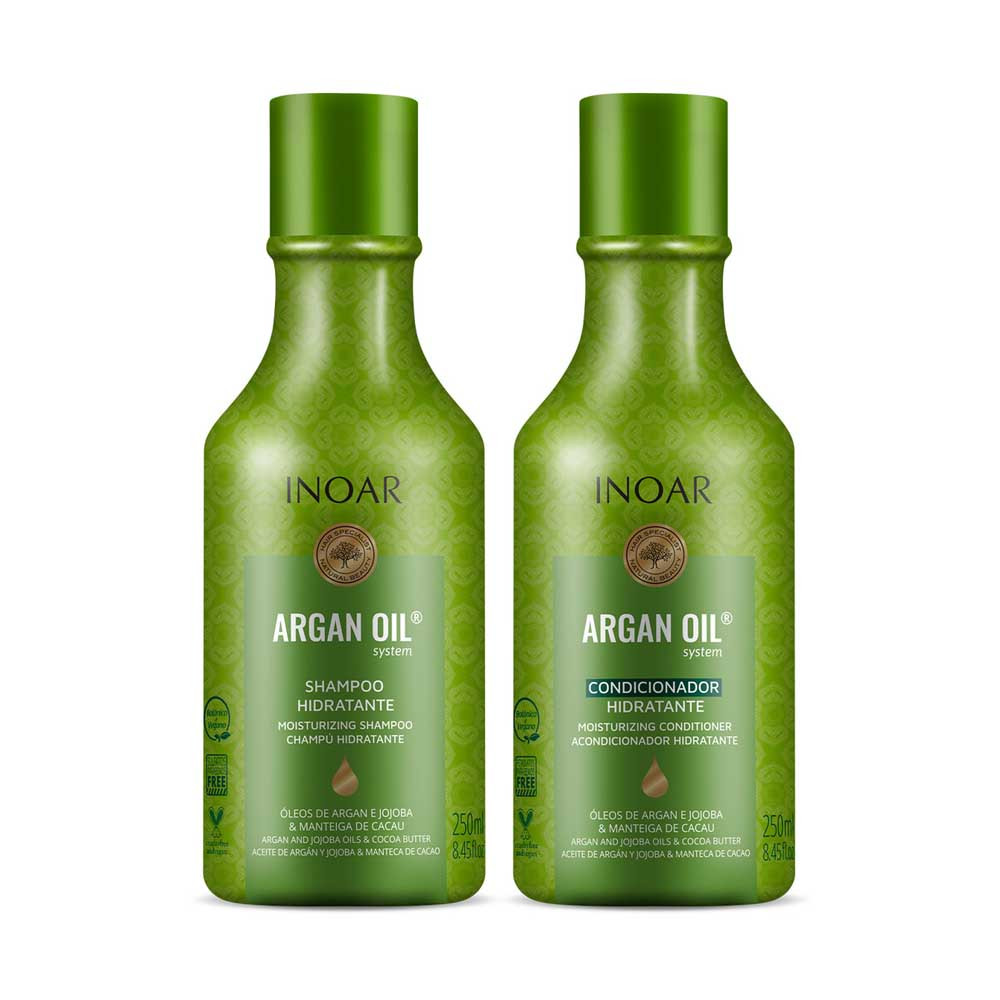Набір для комбінованого волосся Kit Duo Argan Hidratante Inoar, 2х250 мл  Фото 2 
