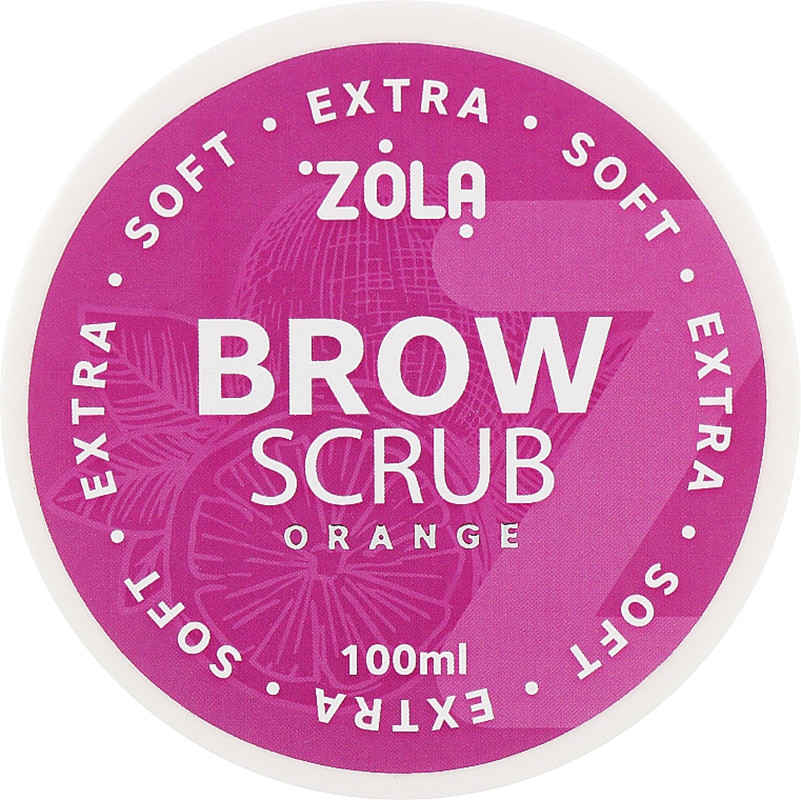 Скраб для брів Extra Soft Апельсин Zola, 100 мл