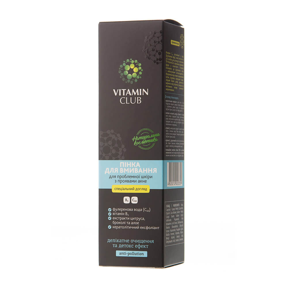 Пенка для умывания для проблемной кожи с проявлениями акне VitaminClub на beauty-prof.com Фото 2 Пенка для умывания для проблемной кожи с проявлениями акне VitaminClub Фото 2