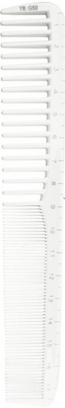 Гребень для волос пластиковый с линейкой COMB Y8-G50 Белый NP на beauty-prof.com Гребень для волос пластиковый с линейкой COMB Y8-G50 Белый NP