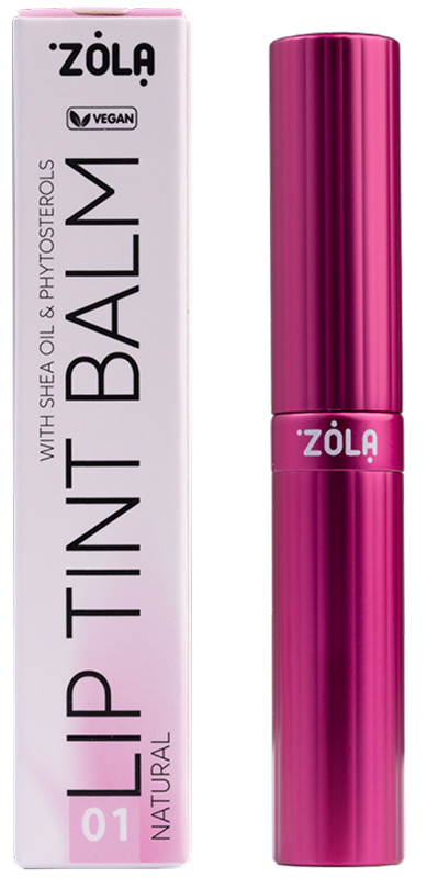 Відтінковий бальзам для губ 01 Natural Lip Tint Balm ZOLA, 3г 
