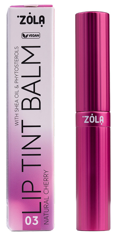 Оттеночный бальзам для губ 03 Cherry Natural Lip Tint Balm ZOLA, 3г