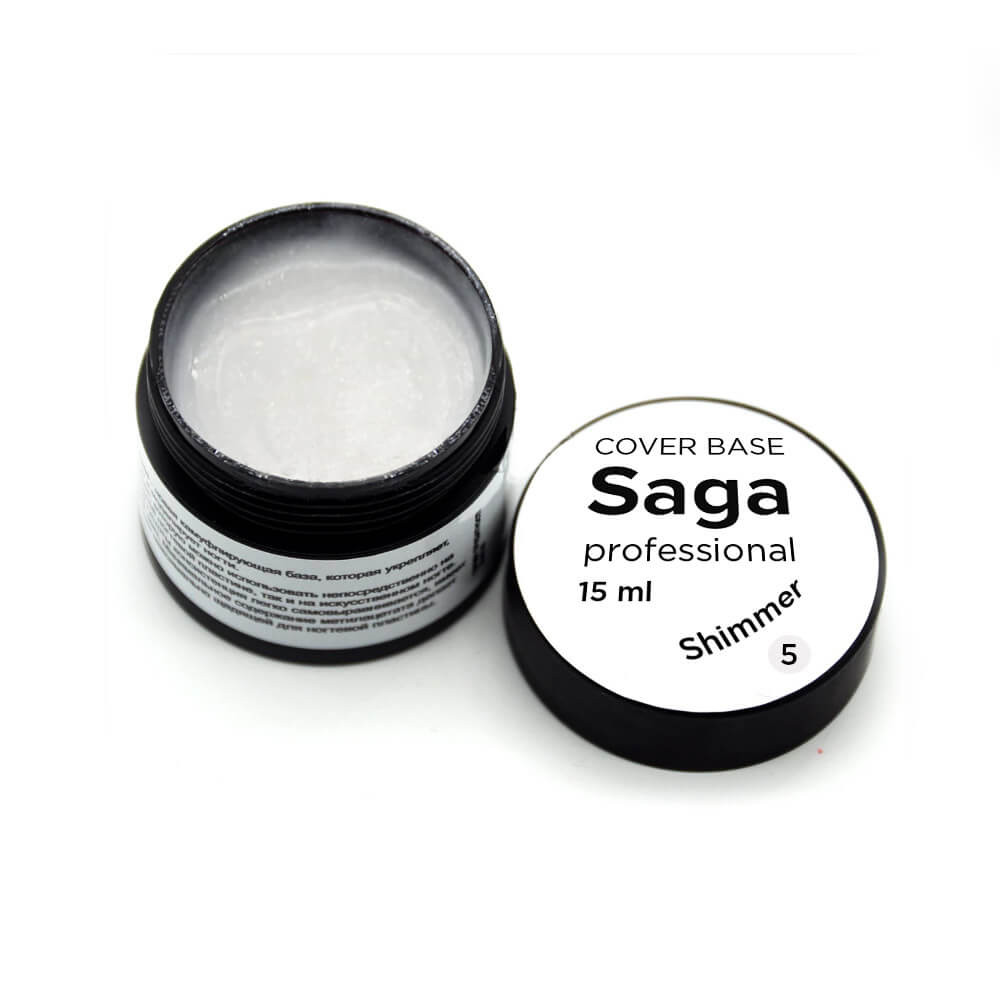 База для гель-лаку камуфляжна із шиммером № 05 Saga Professional, 15 мл на beauty-prof.com Фото 2 База для гель-лаку камуфляжна із шиммером № 05 Saga Professional, 15 мл Фото 2