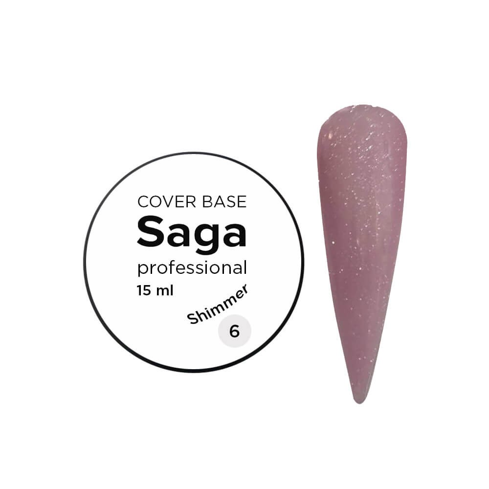 База для гель-лаку камуфляжна із шиммером № 06 Saga Professional, 15 мл на beauty-prof.com База для гель-лаку камуфляжна із шиммером № 06 Saga Professional, 15 мл