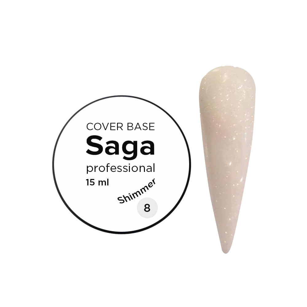 База для гель-лаку камуфляжна із шиммером № 08 Saga Professional, 15 мл