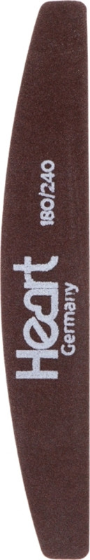 Пилка для нігтів Heart Brown Half, 180/240