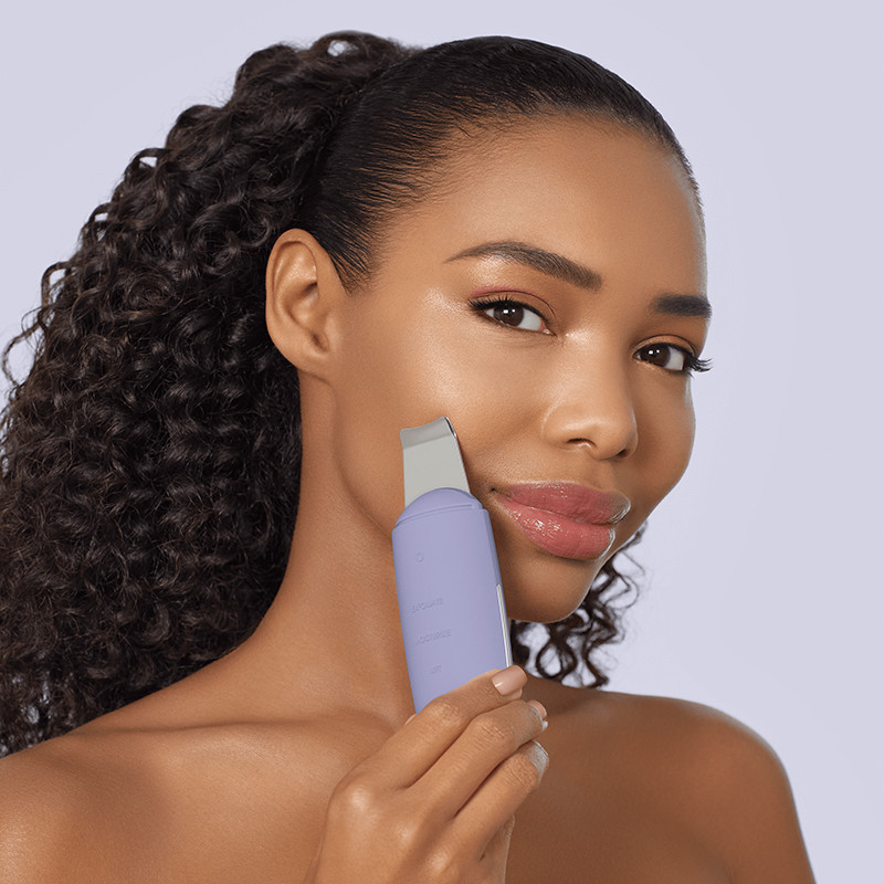 Мікрострумовий скрабер для шкіри та усунення чорних точок GESKE MicroCurrent Skin Scrubber & Blackhead Remover 9 в 1 фіолетовий на beauty-prof.com Фото 4 Мікрострумовий скрабер для шкіри та усунення чорних точок GESKE MicroCurrent Skin Scrubber & Blackhead Remover 9 в 1 фіолетовий Фото 4
