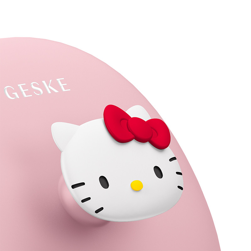 Щетка для лица GESKE Facial Brush 3 в 1 by Hello Kitty розовый с держателем  Фото 2 