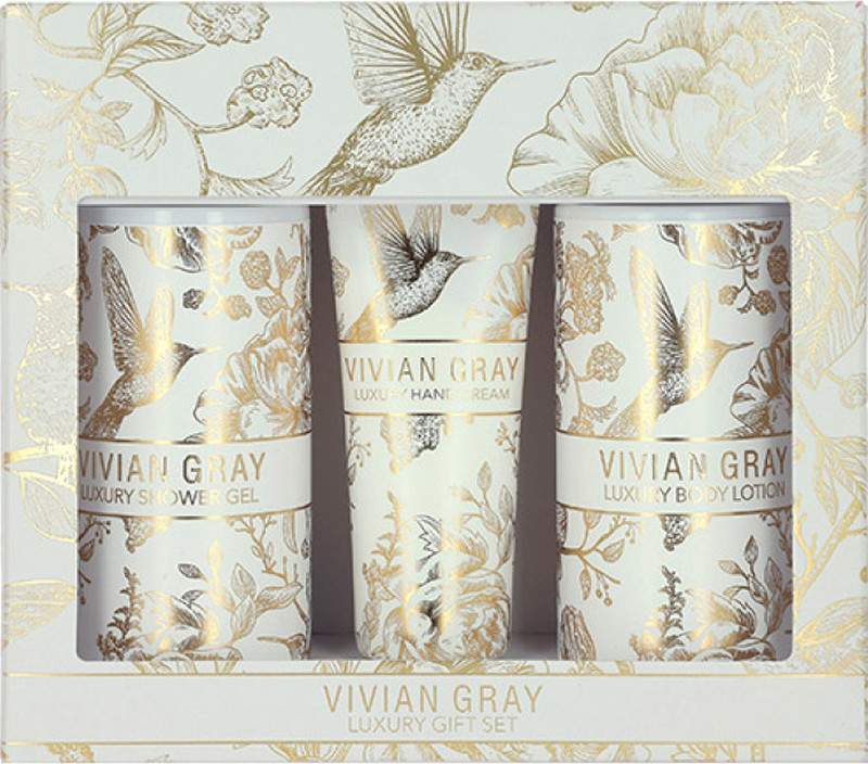 Набір Гель для душа, Лосьон для тіла, Крем для рук Velvet Romance Vivian Gray, (2х250 мл/75 мл)