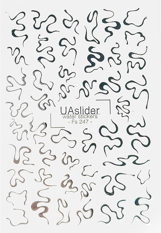 Слайдер-дизайн для нігтів Fs 247 silver Slider