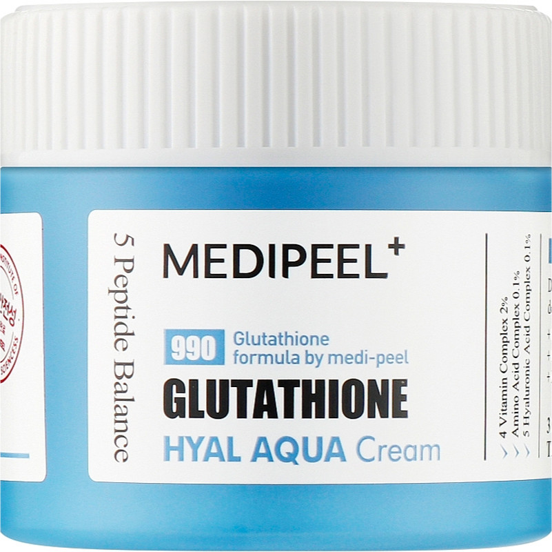 Крем зволожувальний та освітлюючий з глутатіоном Medi-Peel Glutathione Hyal Aqua Cream, 50 мл