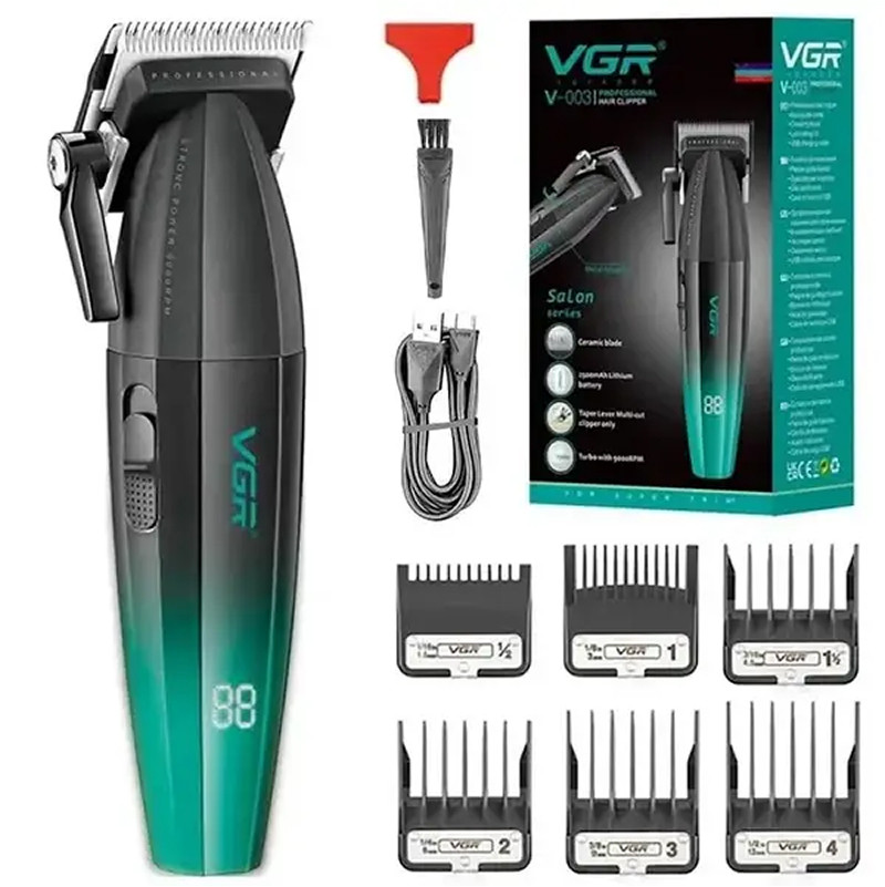 Машинка для стрижки волосся Green/Black V-003GN VGR на beauty-prof.com Фото 2 Машинка для стрижки волосся Green/Black V-003GN VGR Фото 2